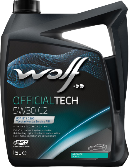 Моторное масло Wolf OfficialTech 5W-30 C2, 5л 